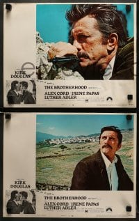 5w048 BROTHERHOOD 8 LCs 1968 many images of mob boss Kirk Douglas, directed by Martin Ritt!