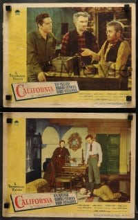 5w571 CALIFORNIA 4 LCs 1946 great images of Ray Milland, Barbara Stanwyck & Barry Fitzgerald!
