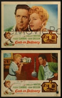 5w051 CASH ON DELIVERY 8 LCs 1956 Shelley Winters, Peggy Cummins, John Gregson, English!