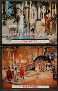 5w669 CLEOPATRA 3 roadshow LCs 1963 great images of Elizabeth Taylor, rare unsniped cards!