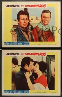5w369 COMANCHEROS 7 LCs 1961 John Wayne, Stuart Whitman, Lee Marvin, directed by Michael Curtiz!