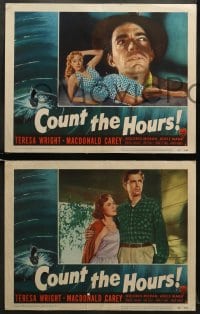 5w063 COUNT THE HOURS 8 LCs 1953 Don Siegel, sexy bad girl Adele Mara, Teresa Wright, Carey!