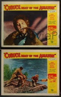 5w499 CURUCU, BEAST OF THE AMAZON 5 LCs 1956 Universal horror, Bromfield, Beverly Garland!
