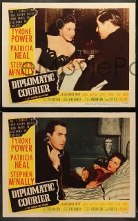 5w439 DIPLOMATIC COURIER 6 LCs 1952 cool images of Tyrone Power, Stephen McNally, Karl Malden!