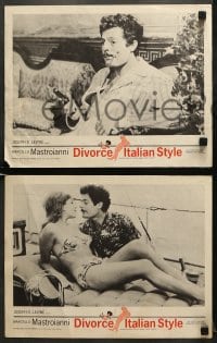 5w686 DIVORCE - ITALIAN STYLE 3 LCs 1962 great images of Marcello Mastroianni & sexy Daniela Rocca!