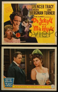 5w083 DR. JEKYLL & MR. HYDE 8 LCs 1941 Fleming, Spencer Tracy, Bergman & Turner, rare complete set!