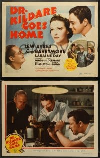5w084 DR. KILDARE GOES HOME 8 LCs 1940 doctor Lew Ayres, Lionel Barrymore, pretty nurse Laraine Day!
