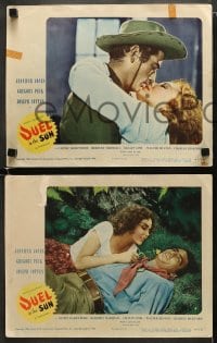 5w688 DUEL IN THE SUN 3 LCs 1947 Jennifer Jones, Gregory Peck, Joseph Cotten, Barrymore & Huston!