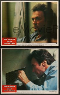 5w091 ESCAPE FROM ALCATRAZ 8 LCs 1979 Clint Eastwood in famous prison, directed by Don Siegel!
