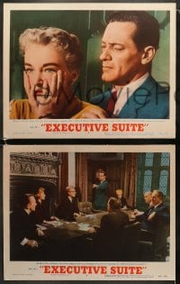 5w691 EXECUTIVE SUITE 3 LCs 1954 William Holden, Barbara Stanwyck, June Allyson, Nina Foch!