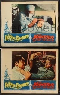 5w693 EYES WITHOUT A FACE/MANSTER 3 LCs 1962 horror double-bill, the master suspense thrill show!