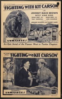 5w099 FIGHTING WITH KIT CARSON 8 chapter 11 LCs 1933 Johnny Mack Brown, serial, Unmasked!