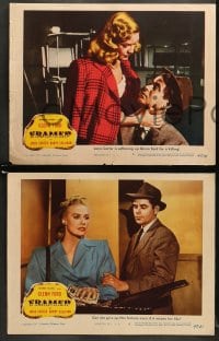 5w442 FRAMED 6 LCs 1947 great images of Glenn Ford & sexy Janis Carter, Richard Wallace film noir!