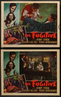 5w699 FUGITIVE 3 LCs 1947 great images of Henry Fonda, Robert Armstrong, art of Dolores del Rio!