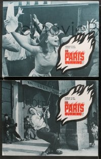 5w155 IS PARIS BURNING 8 LCs 1966 Rene Clement's Paris brule-t-il, World War II all-star cast!