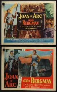 5w160 JOAN OF ARC 8 LCs 1948 cool images of Ingrid Bergman in the title role, complete set!