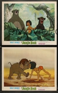 5w606 JUNGLE BOOK 4 LCs 1967 Walt Disney cartoon classic, close up of Mowgli, Baloo & Bagheera!