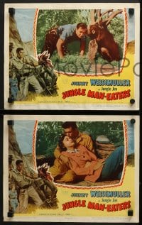 5w452 JUNGLE MAN-EATERS 6 LCs 1954 Johnny Weissmuller as Jungle Jim, Karin Booth!
