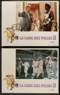 5w171 LA CAGE AUX FOLLES II 8 int'l LCs 1981 Michel Serrault, Ugo Tognazzi, homosexual comedy sequel!