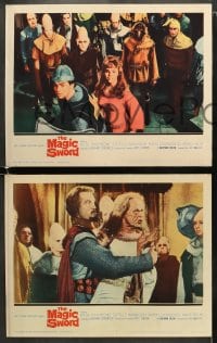 5w457 MAGIC SWORD 6 LCs 1961 Gary Lockwood, Basil Rathbone, wacky fantasy images!