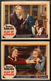 5w533 MAN OF AFFAIRS 5 LCs 1937 great images of George Arliss, Lawrence Anderson, top cast!