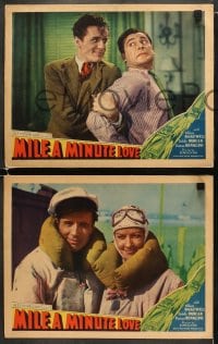 5w617 MILE A MINUTE LOVE 4 LCs 1937 William Bakewell, Arletta Duncan, Duncan Renaldo, cool border art!
