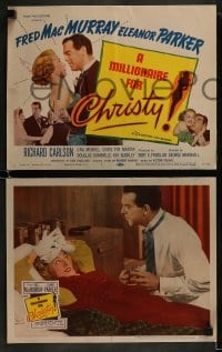 5w201 MILLIONAIRE FOR CHRISTY 8 LCs 1951 Fred MacMurray, pretty Eleanor Parker, Richard Carlson!