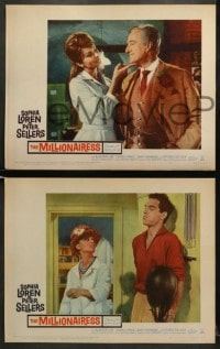 5w618 MILLIONAIRESS 4 LCs 1960 beautiful Sophia Loren, Alastair Sim, Dennis Price & Vitorrio De Sica
