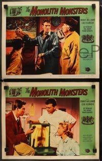 5w741 MONOLITH MONSTERS 3 LCs 1957 Grant Williams, Trevor Bardette, cool sci-fi horror images!