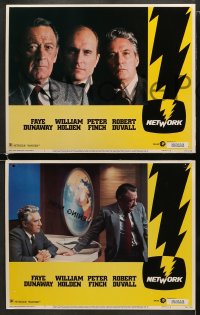 5w748 NETWORK 3 LCs 1976 William Holden, Faye Dunaway, Paddy Chayefsky, Sidney Lumet classic!