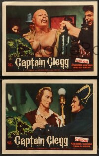 5w218 CAPTAIN CLEGG 8 int'l LCs 1962 Hammer horror, Peter Cushing, Yvonne Romain, Night Creatures!