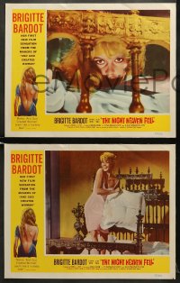 5w751 NIGHT HEAVEN FELL 3 LCs 1958 images of sexy Brigitte Bardot, Stephen Boyd!