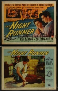 5w220 NIGHT RUNNER 8 LCs 1957 released mental patient Ray Danton romances pretty Colleen Miller!