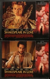 5w273 SHAKESPEARE IN LOVE 8 LCs 1998 great images of Gwyneth Paltrow & Joseph Fiennes, Judi Dench!