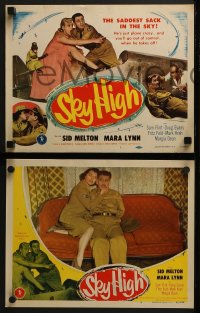 5w282 SKY HIGH 8 LCs 1951 Sid Melton, Mara Lynn, Sam Flint, saddest sack in the sky!