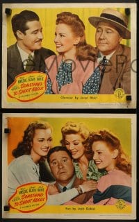 5w409 SOMETHING TO SHOUT ABOUT 7 LCs 1943 Don Ameche, sexy Janet Blair, songs by Cole Porter!