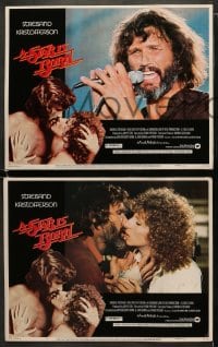 5w769 STAR IS BORN 3 LCs 1977 great images of Kris Kristofferson & Barbra Streisand!