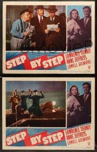 5w770 STEP BY STEP 3 LCs 1946 great images of Lawrence Tierney & Anne Jeffreys, film noir!