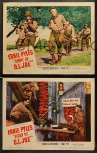 5w771 STORY OF G.I. JOE 3 LCs 1945 William Wellman, Burgess Meredith as Ernie Pyle!