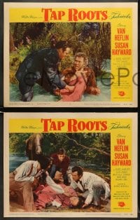 5w638 TAP ROOTS 4 LCs R1956 Van Heflin, Susan Hayward, Ward Bond, Native American Boris Karloff!