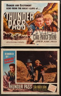 5w316 THUNDER PASS 8 LCs 1954 Dane Clark & Dorothy Patrick, danger & excitement echo from cliffs!