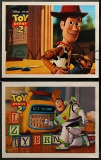 5w324 TOY STORY 2 8 LCs 1999 w/ 'candid' images of Woody & Buzz Lightyear in Pixar animated sequel!
