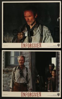 5w334 UNFORGIVEN 8 LCs 1992 Clint Eastwood, Gene Hackman, Morgan Freeman, Richard Harris