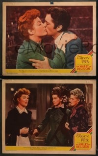 5w783 VALLEY OF DECISION 3 LCs 1945 Greer Garson, Marsha Hunt, Gladys Cooper & Gregory Peck!