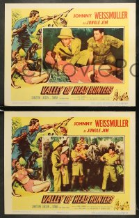 5w414 VALLEY OF HEAD HUNTERS 7 LCs 1953 Johnny Weismuller as Jungle Jim, w/ Tamba the Chimp!