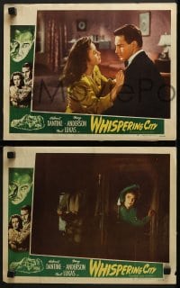 5w487 WHISPERING CITY 6 LCs 1947 great images of Helmut Dantine, Mary Anderson, & Paul Lukas!