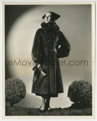5x072 ANITA LOUISE 8x10.25 still 1936 full-length modeling a coat of deep brown mink by Welbourne!