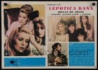 5y229 BELLE DE JOUR Yugoslavian 14x19 1967 Luis Bunuel, close ups of sexy Catherine Deneuve!