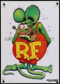 5z896 ED ROTH 19x27 commercial poster 1998 great full-length art of Rat Fink by the artist!