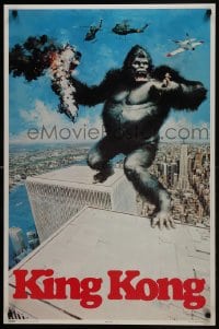 5z918 KING KONG 23x35 commercial poster 1976 Bridges, sexy Jessica Lange & BIG Ape, John Berkey art!